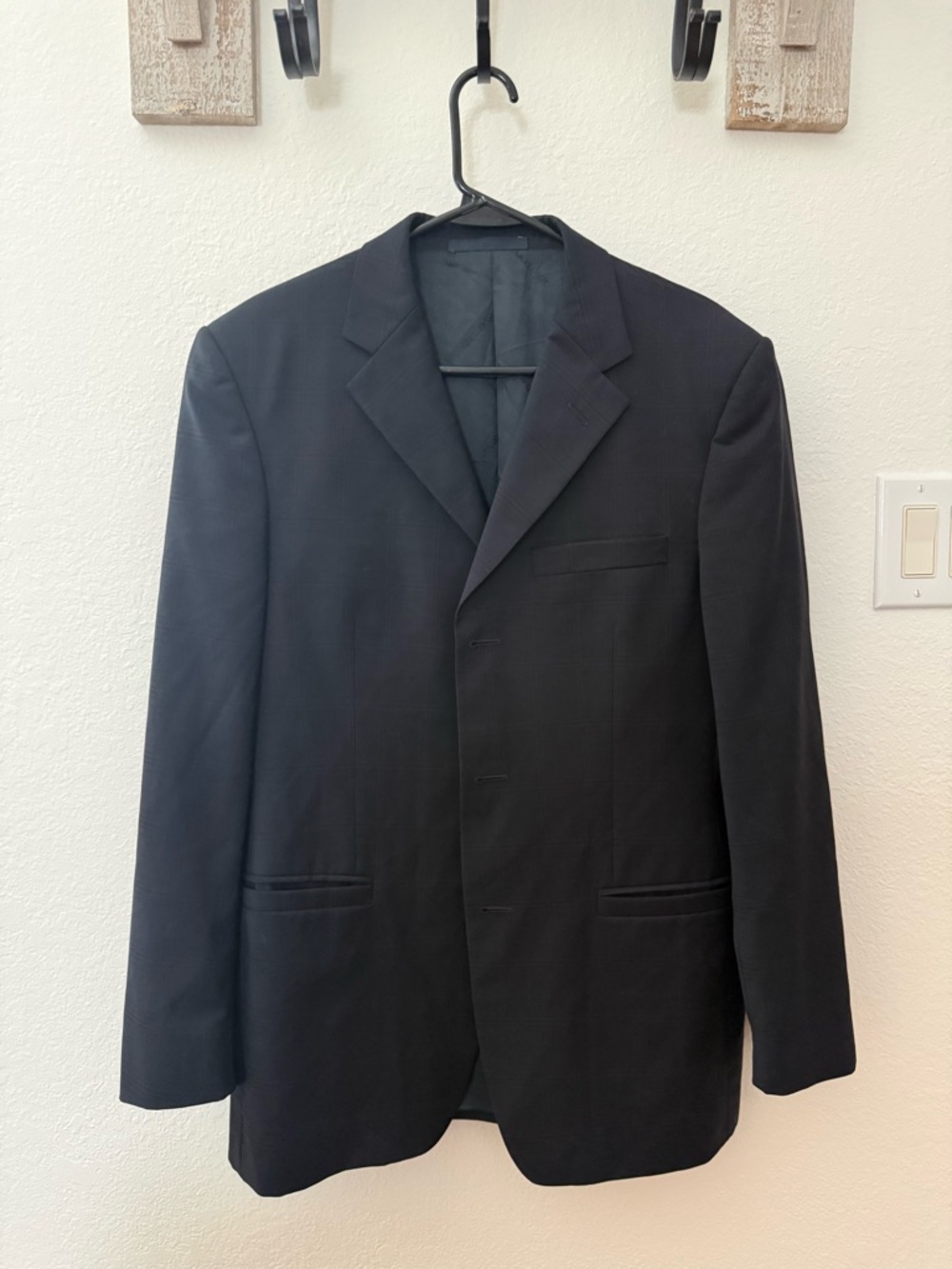 Versace Black Men's Sport Coat - Classic Notch Lapel